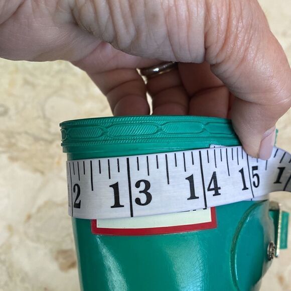 Hunter Short Glossy Waterproof Rain Boots Teal - Picture 13 of 13